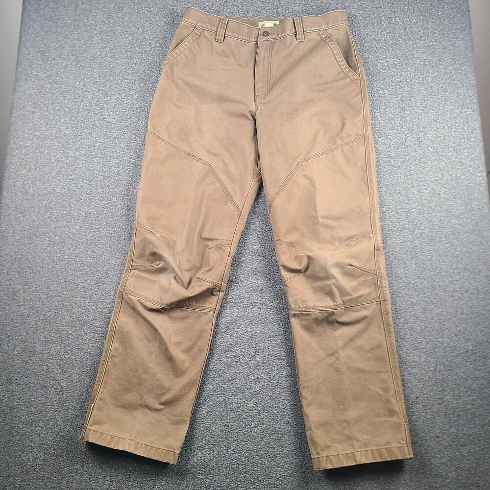 LL Bean Carpenter Pants Mens 36x34 Tall Double knee Katahdin Iron Works Utility